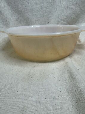 Fire King White/cream Glass Baking Dish